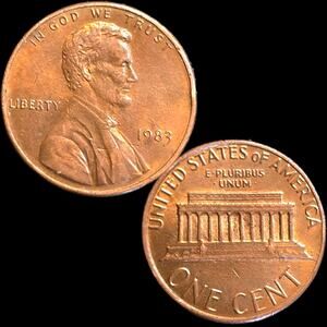 1983 Lincoln Cent Penny Double Die with Possible Die Clash Error Coin READ
